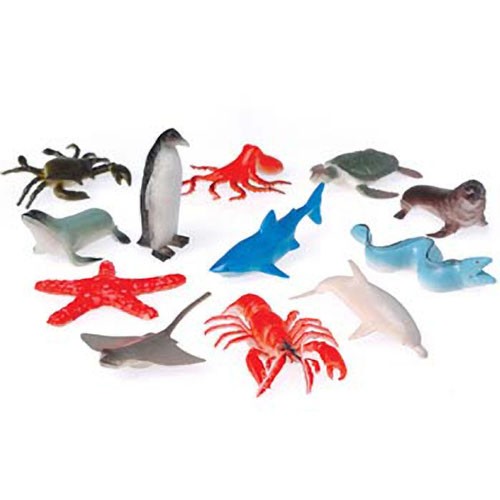 small plastic sea creatures